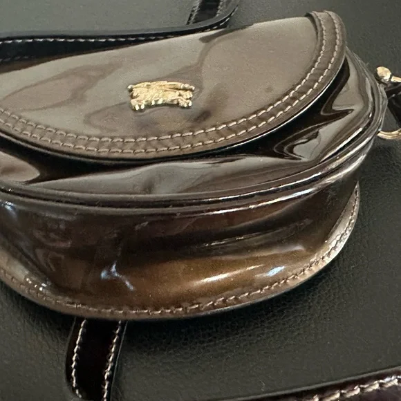 Burberry Black Patent Leather Crossbody Bag - Picture 5 of 7
